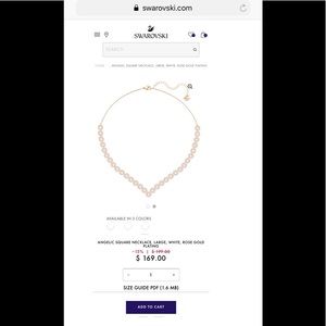 Swarovski Jewelry - Rose Gold Angelic Swarovski Necklace With Umbrella Swarovski Jewelry - Rose Gold Angelic Swarovski Necklace With Umbrella